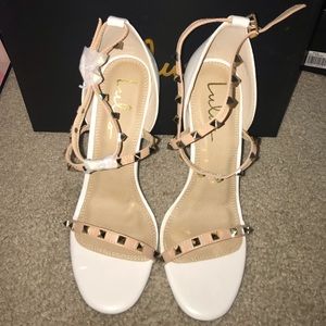 Brand New White Studded Heels Sz8.5